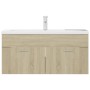 Mueble con lavabo madera de ingeniería roble Sonoma de , Tocadores de baño - Ref: Foro24-3071300, Precio: 320,34 €