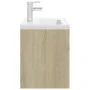 Waschtischunterschrank aus Sonoma-Eichenholzwerkstoff mit Waschbecken von , Badezimmerwaschtische - Ref: Foro24-3071300, Prei...