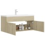 Sonoma oak engineered wood vanity unit with sink by , bathroom vanities - Ref: Foro24-3071300, Price: 320,34 €, Discount: %