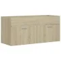 Waschtischunterschrank aus Sonoma-Eichenholzwerkstoff mit Waschbecken von , Badezimmerwaschtische - Ref: Foro24-3071300, Prei...