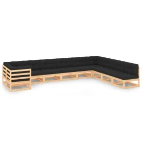 Garden furniture 10 pcs anthracite cushions solid pine wood by , Garden sets - Ref: Foro24-3083845, Price: 938,11 €, Discount: %