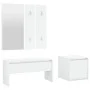 Glänzend weißes Sperrholz-Dielenmöbel-Set von , Kleiderschränke - Ref: Foro24-3082050, Preis: 126,23 €, Rabatt: %