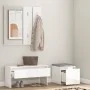 Glossy white plywood hall furniture set by , Wardrobes - Ref: Foro24-3082050, Price: 128,08 €, Discount: %