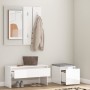 Glänzend weißes Sperrholz-Dielenmöbel-Set von , Kleiderschränke - Ref: Foro24-3082050, Preis: 128,08 €, Rabatt: %
