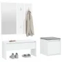Glänzend weißes Sperrholz-Dielenmöbel-Set von , Kleiderschränke - Ref: Foro24-3082050, Preis: 126,23 €, Rabatt: %