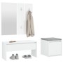 Glänzend weißes Sperrholz-Dielenmöbel-Set von , Kleiderschränke - Ref: Foro24-3082050, Preis: 128,08 €, Rabatt: %