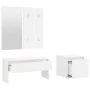 Glänzend weißes Sperrholz-Dielenmöbel-Set von , Kleiderschränke - Ref: Foro24-3082050, Preis: 126,23 €, Rabatt: %