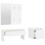 Glänzend weißes Sperrholz-Dielenmöbel-Set von , Kleiderschränke - Ref: Foro24-3082050, Preis: 128,08 €, Rabatt: %