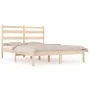 Solid pine wood bed frame 140x200 cm by , Beds and slatted bases - Ref: Foro24-3103648, Price: 110,27 €, Discount: %
