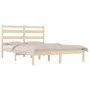Solid pine wood bed frame 140x200 cm by , Beds and slatted bases - Ref: Foro24-3103648, Price: 110,27 €, Discount: %