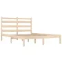 Solid pine wood bed frame 140x200 cm by , Beds and slatted bases - Ref: Foro24-3103648, Price: 110,27 €, Discount: %