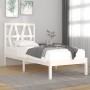 Massiver Bettrahmen aus weißem Kiefernholz, 90 x 190 cm von , Betten und Lattenroste - Ref: Foro24-3103964, Preis: 87,45 €, R...