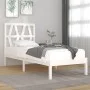 Solid white pine wood bed frame 90x190 cm by , Beds and slatted bases - Ref: Foro24-3103964, Price: 86,35 €, Discount: %