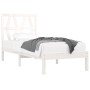 Massiver Bettrahmen aus weißem Kiefernholz, 90 x 190 cm von , Betten und Lattenroste - Ref: Foro24-3103964, Preis: 87,45 €, R...