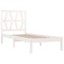 Massiver Bettrahmen aus weißem Kiefernholz, 90 x 190 cm von , Betten und Lattenroste - Ref: Foro24-3103964, Preis: 87,45 €, R...