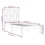 Solid white pine wood bed frame 90x190 cm by , Beds and slatted bases - Ref: Foro24-3103964, Price: 86,35 €, Discount: %