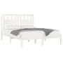 Estructura de cama madera maciza de pino blanca 150x200 cm de , Camas y somieres - Ref: Foro24-3103939, Precio: 145,12 €, Des...