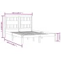 Massives Bettgestell aus weißem Kiefernholz, 150 x 200 cm von , Betten und Lattenroste - Ref: Foro24-3103939, Preis: 146,97 €...