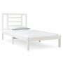 Estructura de cama madera maciza de pino blanco 90x190 cm de , Camas y somieres - Ref: Foro24-3104314, Precio: 86,89 €, Descu...