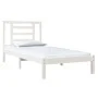 Solid white pine wood bed frame 90x190 cm by , Beds and slatted bases - Ref: Foro24-3104314, Price: 85,85 €, Discount: %