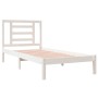 Estructura de cama madera maciza de pino blanco 90x190 cm de , Camas y somieres - Ref: Foro24-3104314, Precio: 86,89 €, Descu...