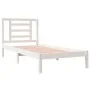 Solid white pine wood bed frame 90x190 cm by , Beds and slatted bases - Ref: Foro24-3104314, Price: 85,85 €, Discount: %
