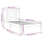 Estructura de cama madera maciza de pino blanco 90x190 cm de , Camas y somieres - Ref: Foro24-3104314, Precio: 86,89 €, Descu...