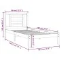 Solid white pine wood bed frame 90x190 cm by , Beds and slatted bases - Ref: Foro24-3104314, Price: 85,85 €, Discount: %