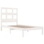 Solid white pine wood bed frame 90x190 cm by , Beds and slatted bases - Ref: Foro24-3104444, Price: 86,64 €, Discount: %