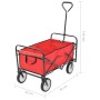 Carrito de mano plegable de acero color rojo de vidaXL, Carretillas de carga - Ref: Foro24-143778, Precio: 91,79 €, Descuento: %