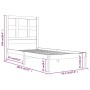 Massiver Bettrahmen aus weißem Kiefernholz, 90 x 190 cm von , Betten und Lattenroste - Ref: Foro24-3104444, Preis: 87,76 €, R...