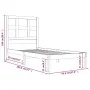 Solid white pine wood bed frame 90x190 cm by , Beds and slatted bases - Ref: Foro24-3104444, Price: 86,64 €, Discount: %