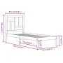 Estructura de cama madera maciza de pino 90x190 cm de , Camas y somieres - Ref: Foro24-3104508, Precio: 79,64 €, Descuento: %