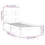 Weißer Einzelbettrahmen aus Massivholz, 90 x 190 cm von , Betten und Lattenroste - Ref: Foro24-3104639, Preis: 83,08 €, Rabat...