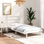 Estructura de cama individual madera maciza blanco 90x190 cm de , Camas y somieres - Ref: Foro24-3104899, Precio: 82,04 €, De...