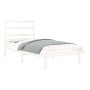 Weißer Einzelbettrahmen aus Massivholz, 90 x 190 cm von , Betten und Lattenroste - Ref: Foro24-3104899, Preis: 83,09 €, Rabat...