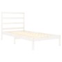 Weißer Einzelbettrahmen aus Massivholz, 90 x 190 cm von , Betten und Lattenroste - Ref: Foro24-3104899, Preis: 83,09 €, Rabat...