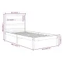 Estructura de cama individual madera maciza blanco 90x190 cm de , Camas y somieres - Ref: Foro24-3104899, Precio: 82,04 €, De...