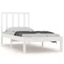 Massiver Bettrahmen aus weißem Kiefernholz, 90 x 190 cm von , Betten und Lattenroste - Ref: Foro24-3105037, Preis: 86,06 €, R...