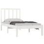 Massiver Bettrahmen aus weißem Kiefernholz, 90 x 190 cm von , Betten und Lattenroste - Ref: Foro24-3105037, Preis: 86,06 €, R...