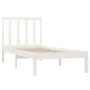 Massiver Bettrahmen aus weißem Kiefernholz, 90 x 190 cm von , Betten und Lattenroste - Ref: Foro24-3105037, Preis: 86,06 €, R...