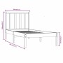 Massiver Bettrahmen aus weißem Kiefernholz, 90 x 190 cm von , Betten und Lattenroste - Ref: Foro24-3105037, Preis: 87,16 €, R...