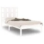 White solid wood single bed frame 90x190 cm by , Beds and slatted bases - Ref: Foro24-3105566, Price: 91,50 €, Discount: %