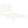White solid wood single bed frame 90x190 cm by , Beds and slatted bases - Ref: Foro24-3105566, Price: 92,60 €, Discount: %