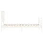White solid wood bed frame with headboard by , Beds and slatted bases - Ref: Foro24-3195187, Price: 114,50 €, Discount: %