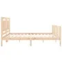 Bed frame with solid wood headboard 180x200 cm by , Beds and slatted bases - Ref: Foro24-3192181, Price: 177,54 €, Discount: %