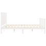 Weißer Massivholzbettrahmen mit Kopfteil 160x200 cm von , Betten und Lattenroste - Ref: Foro24-3193217, Preis: 183,05 €, Raba...