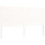 Weißer Massivholzbettrahmen mit Kopfteil 160x200 cm von , Betten und Lattenroste - Ref: Foro24-3193217, Preis: 183,05 €, Raba...