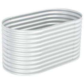 Silver galvanized steel flower bed 160x80x81 cm by vidaXL, Pots and planters - Ref: Foro24-45514, Price: 114,12 €, Discount: %