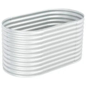 Silver galvanized steel flower bed 160x80x81 cm by vidaXL, Pots and planters - Ref: Foro24-45514, Price: 112,25 €, Discount: %